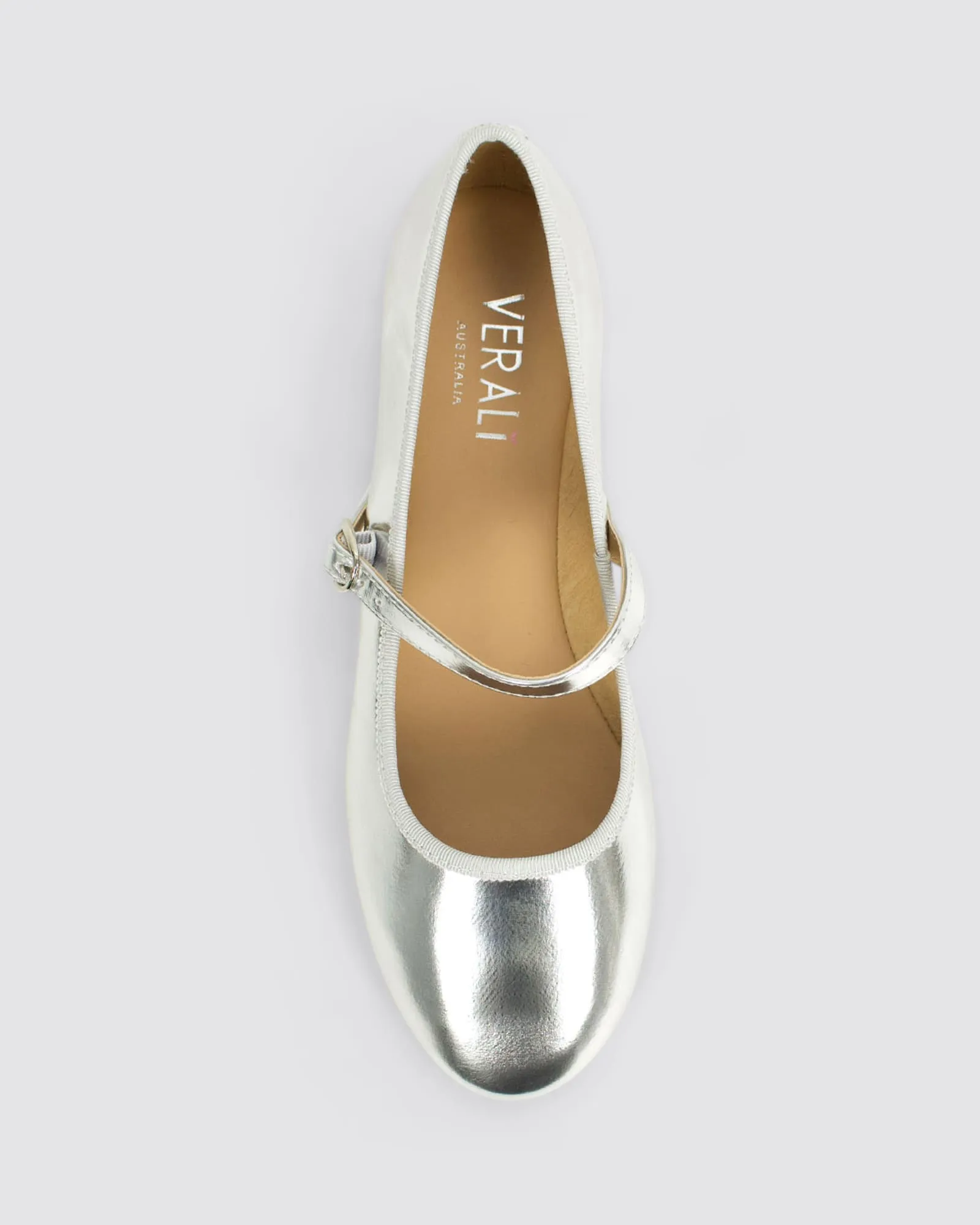BAMBI BALLET FLATS SILVER SMOOTH