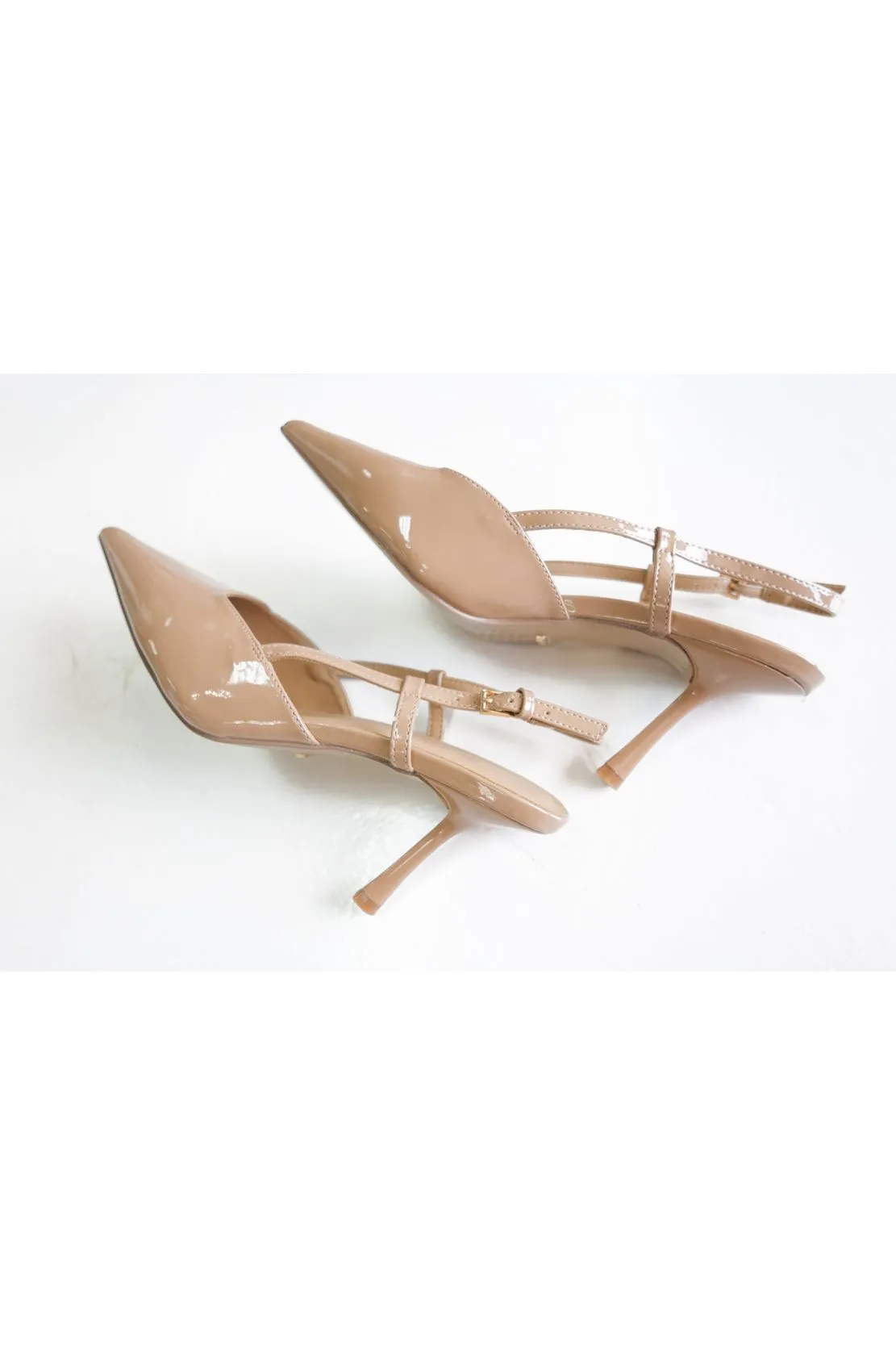 Billini Isabel Patent Slingback Kitten Heels