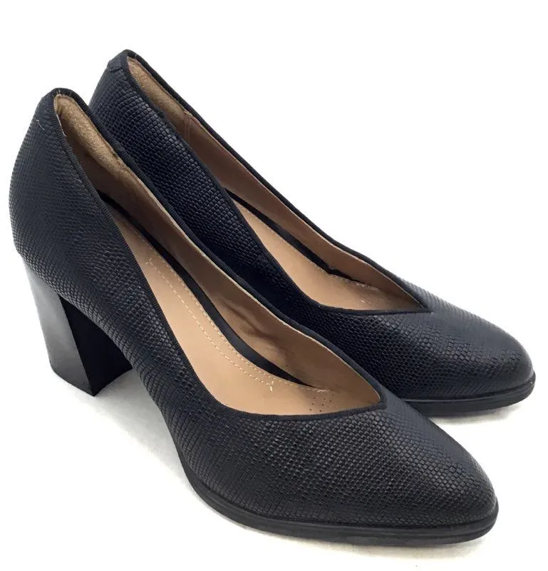 Clarks Women's Black Block Pump Heels - Size 8M