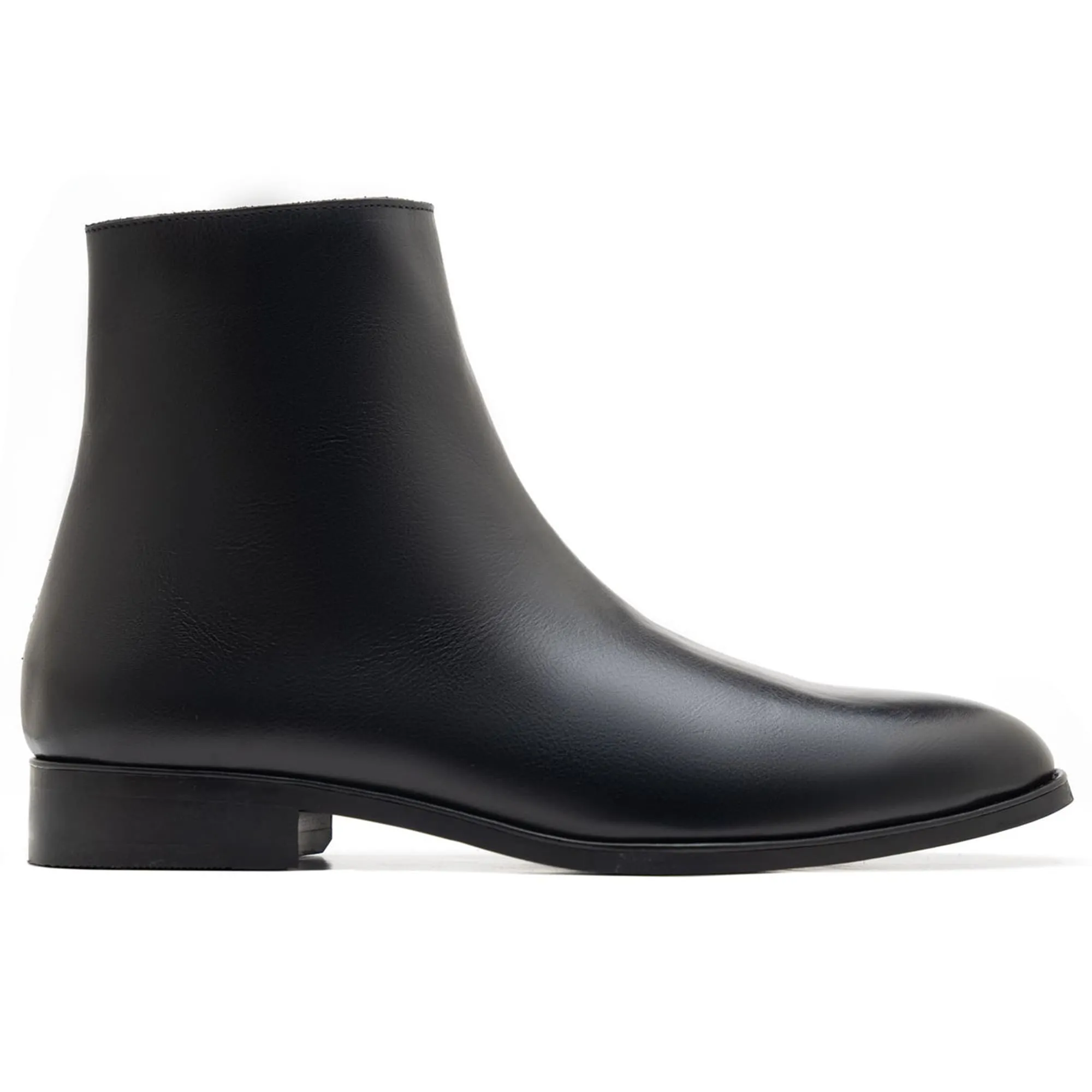 Handmade Customisable Black Leather Chelsea Boots For Men